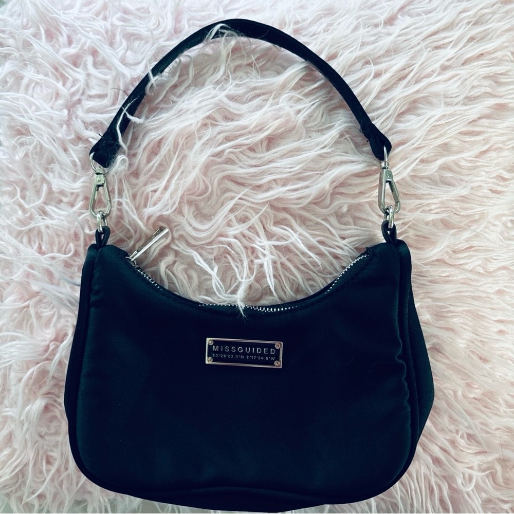 Missguided Elegant Black Shoulder Bag - Picture 2 of 11